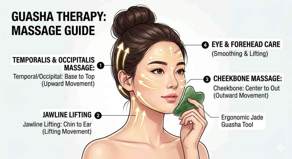 gusha technique for facial and scalp massage