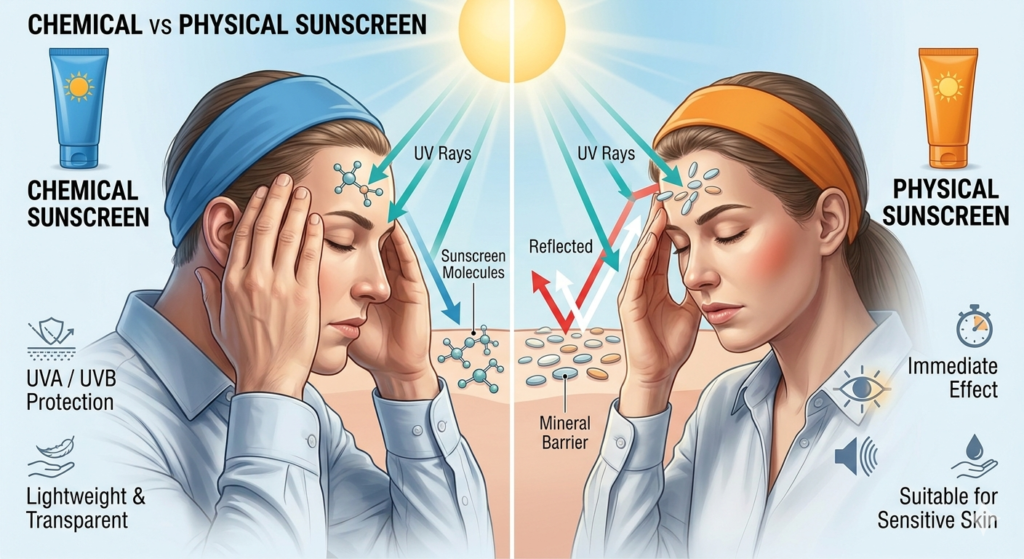chemical vs physical sunscreen